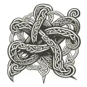 Celtic brotherhood knot intertwined tattoo design idea