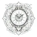 digital clock showing 11:11 clock tattoo design idea