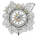 digital clock showing 11:11 clock tattoo design idea