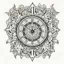 digital clock showing 11:11 clock tattoo design idea