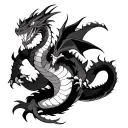 shenron dragon ball z tattoo design idea
