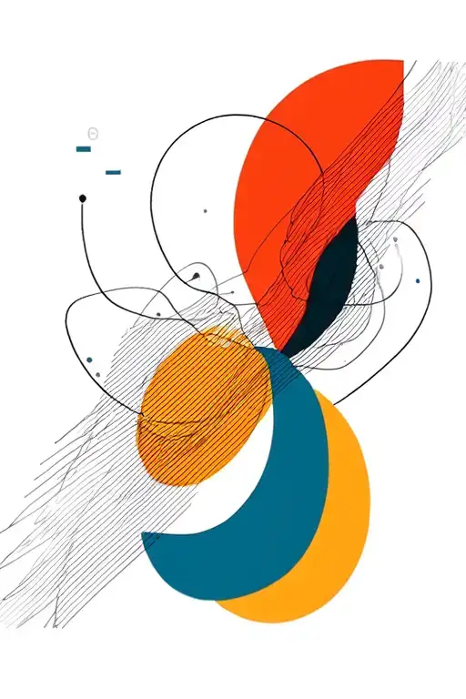 Abstract. lines that point a ways we imagine tattoo design idea