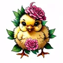 children's chick tattoo design idea