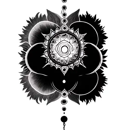chakras / energy centers tattoo design idea