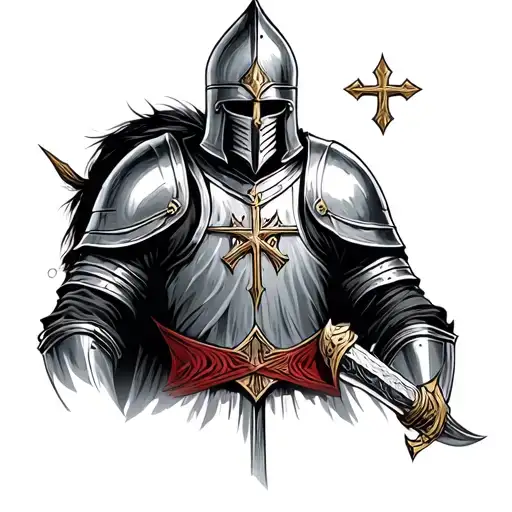 Knight Templar tattoo design idea