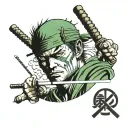 roronoa zoro logo tattoo design idea
