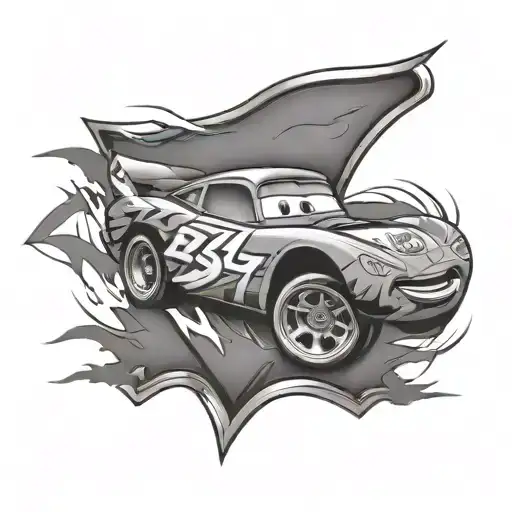 lightning mcqueen 95 sign tattoo design idea
