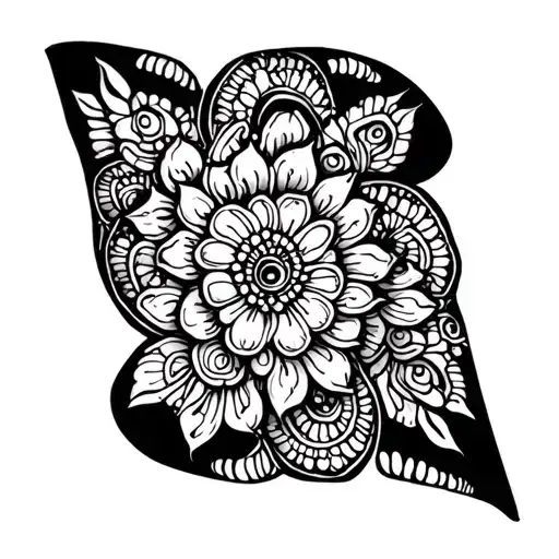 henna inspired hand tattoo tattoo design idea