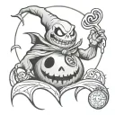 nightmare before Christmas oogie boogie tattoo design idea