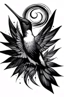 hummingbird infinity symbol tattoo design idea