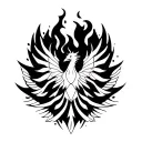 yellow phoenix fire tattoo design idea