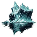 iceberg floating tattoo design idea