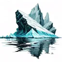 iceberg floating tattoo design idea