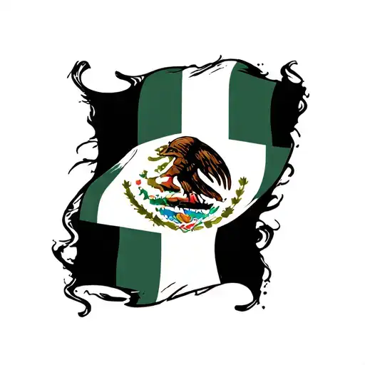 Mexican Flag tattoo design idea