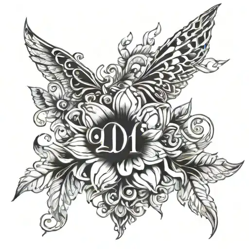 daughter name tattoo design idea