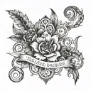 daughter name tattoo design idea