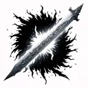 sword from black clover with asta tattoo design idea