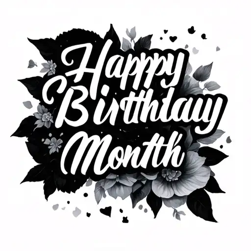 Birthday Month tattoo design idea