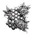 honeycomb tattoo design idea