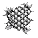 honeycomb tattoo design idea