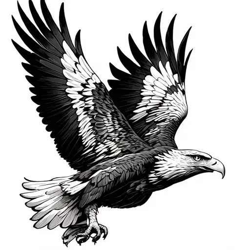 eagle soaring tattoo design idea