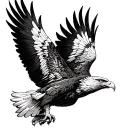 eagle soaring tattoo design idea