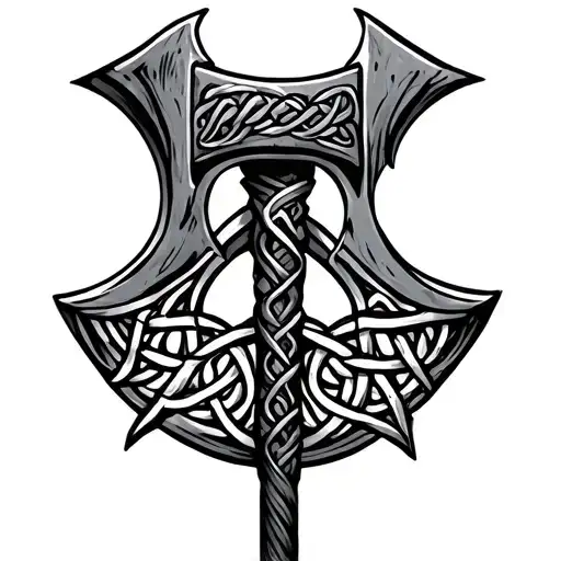 Celtic Axe tattoo design idea