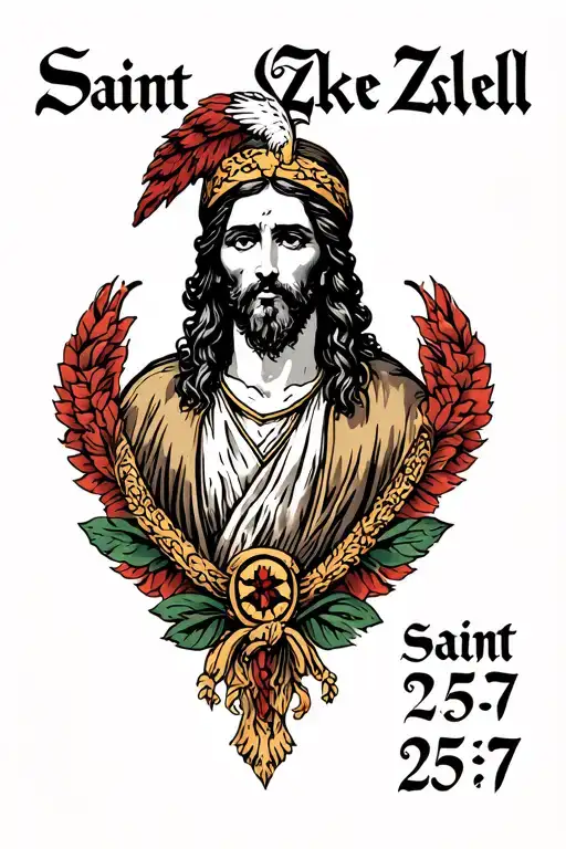 saint ezekiel 25:17 tattoo design idea