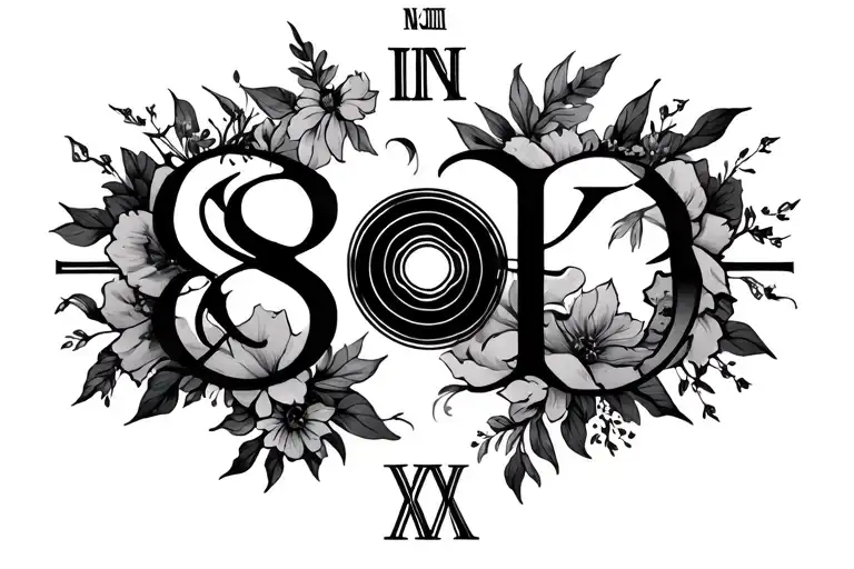 Romans 8:18 with roman numerals and simple tattoo design idea