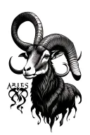 Aries ram tattoo design idea