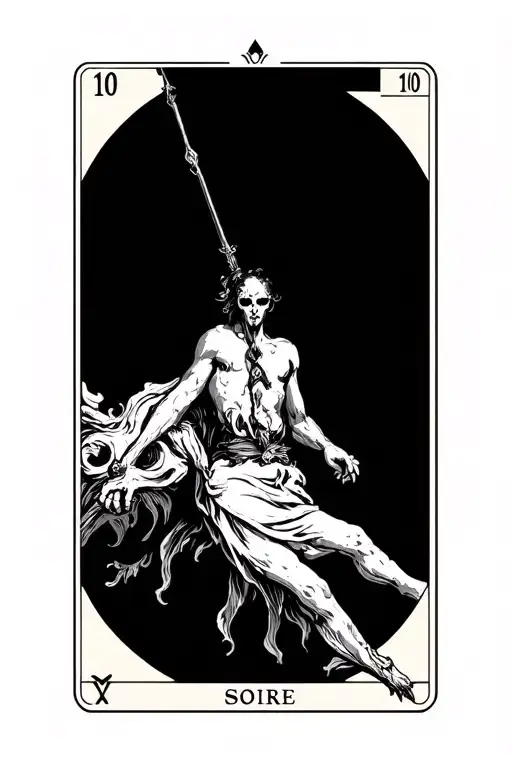 Tarot card featuring time tattoo design idea