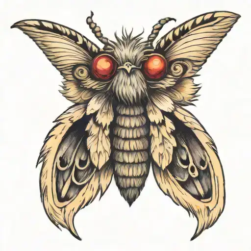 Poodle Moth tattoo design idea