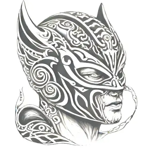 mask of the wrestler rey mysterio tattoo design idea