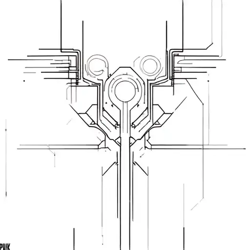 Cyberpunk 2077 cyberware symetrical tattoo design idea