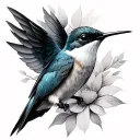 humming-bird tattoo design idea