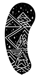 camping tattoo design idea