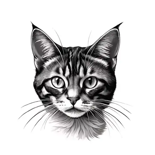 cat memorial tattoo design idea
