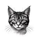 cat memorial tattoo design idea