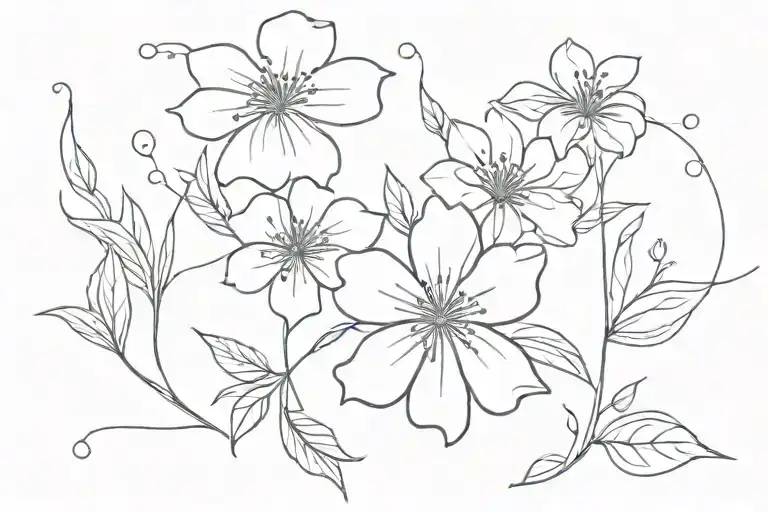 Flowers of November Rain tattoo design idea
