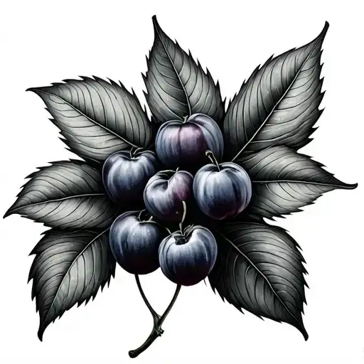Mulberry tattoo design idea
