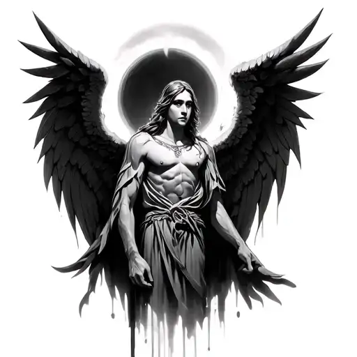 arc angel michael tattoo design idea
