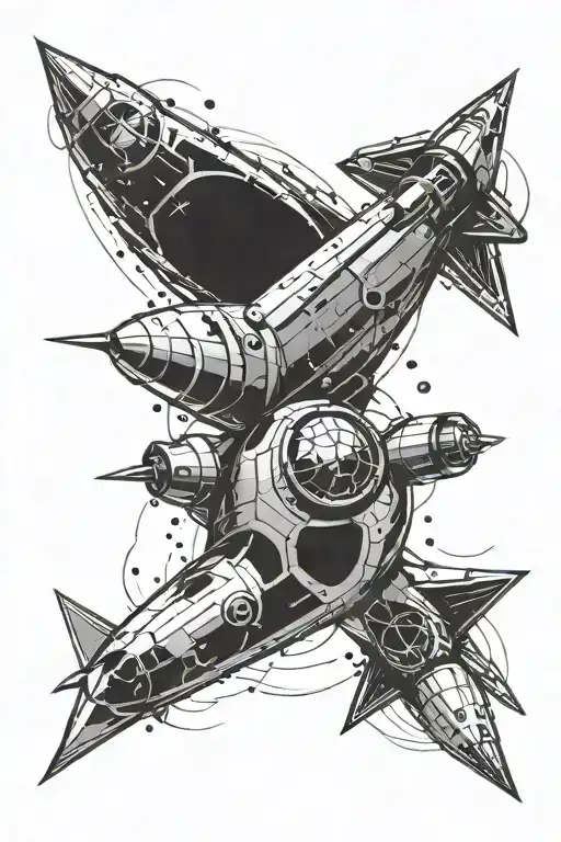 starship tattoo design idea