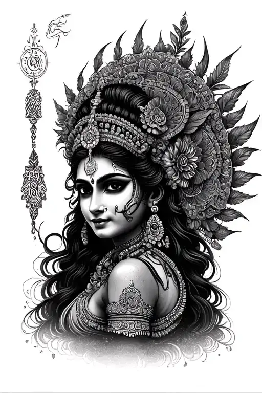 Goddess Kali Divine Innar tattoo design idea
