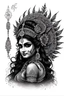 Goddess Kali Divine Innar tattoo design idea