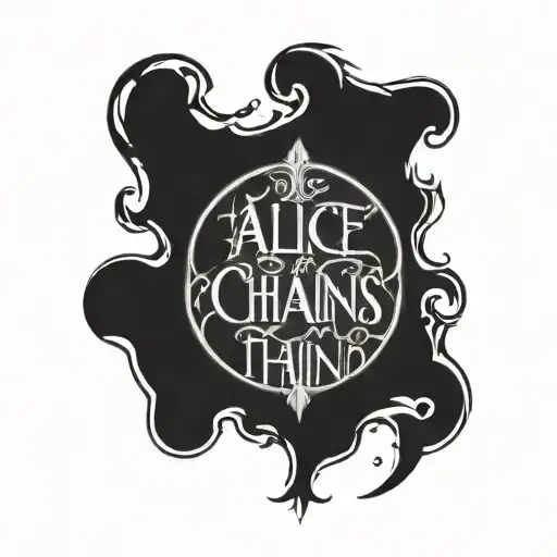 Alice In Chains band lyrics written tattoo design idea