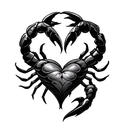 infinity, heart, scorpion alebrije  tattoo design idea
