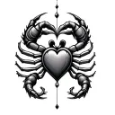 infinity, heart, scorpion alebrije  tattoo design idea
