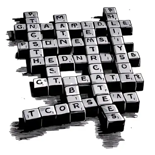 Crossword Puzzle tattoo design idea