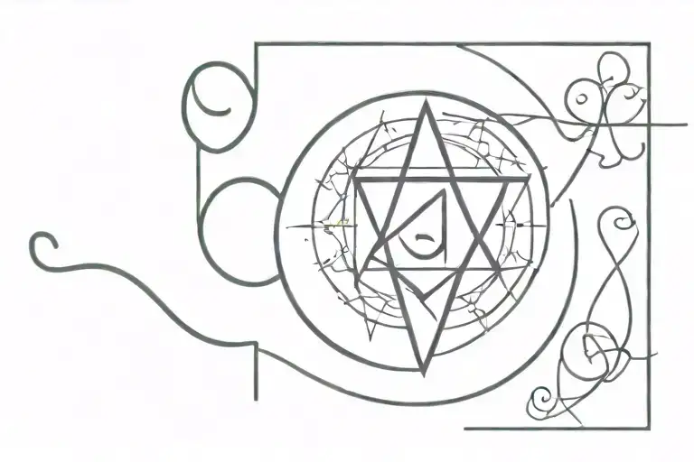 the word "Sullivan" with an Aquarius symbol incorporated  tattoo design idea