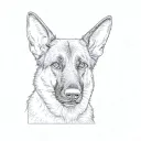 a german shepherd dog tattoo design idea